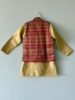 Picture of Never worn Cream & Maroon kurta set 6-7y