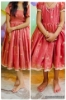 Picture of Tissue organza embroidered mom(32) and daughter(1-2) party wear dresses