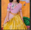 Picture of Pure pattu gold half saree 4-6y