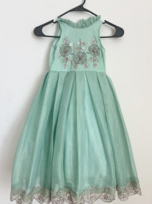 Picture of Never worn Tissue maggam work frock 4-5y