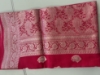 Picture of Dark Pink Banaras saree with silver zari