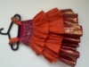 Picture of Orange and pink pattu frock 4y