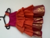 Picture of Orange and pink pattu frock 4y