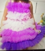 Picture of Shaded Ruffled Dress With Attached Fancy Belt 6-7y