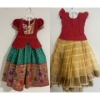 Picture of Benaras lehanga with paithani border and organza lehanga with chanderi blouse 3-4y