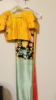 Picture of Lotus semi pattu saree with heavy kalamkari blouse
