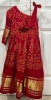 Picture of Bright red gaji silk dress (4-5Y)