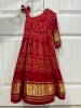 Picture of Bright red gaji silk dress (4-5Y)