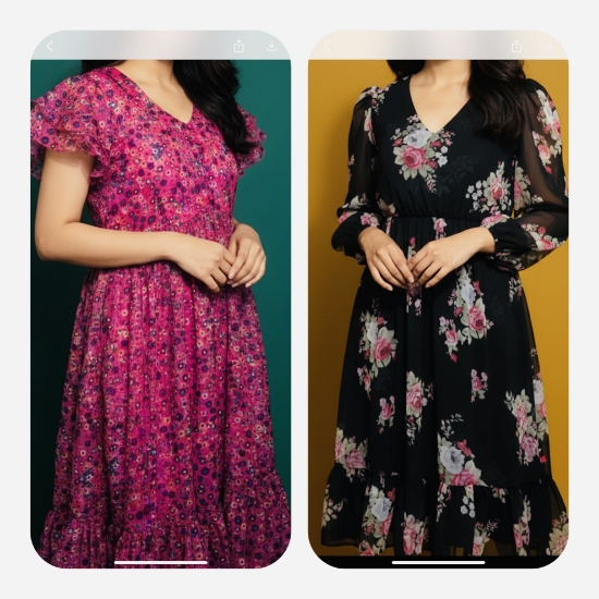 Picture of Combo: Pure Georgette & Kota dresses 