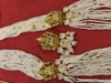 Picture of White beads haaram with Lakshmi Devi side pendants