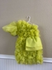 Picture of Neon Green Bow Dress With 3D Roses  4-6y