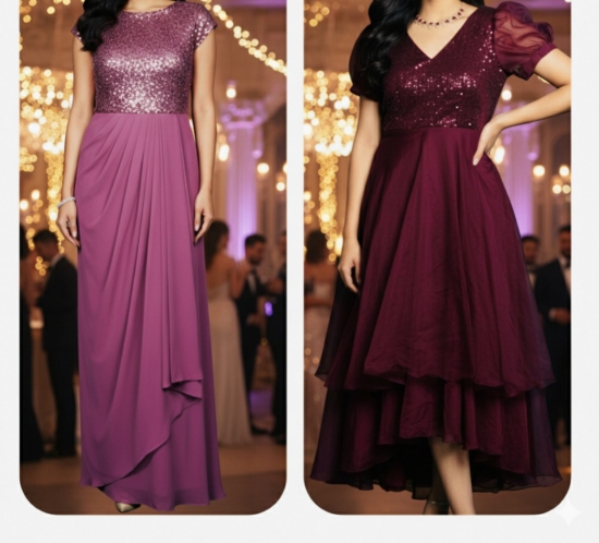 Picture of Combo :Sequin  Western Designer long Dresses 