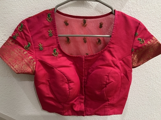 Picture of Pink  maggam work blouse 