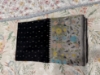 Picture of Black kora organza saree with meenakari border