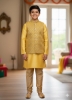 Picture of Set of 3 -Kurtha and Dhothi set-For 8-10year boys