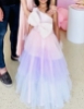 Picture of Pastel multi colored tulle dress - one shoulder 4-6y