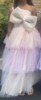 Picture of Pastel multi colored tulle dress - one shoulder 4-6y