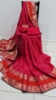 Picture of Rani Pink checks gap border saree