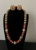 Picture of Coral gold replica mala with studs 