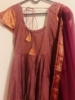 Picture of Pure Narayanapet Pattu Anarkali with maggam work and zari dupatta 