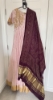 Picture of Pink Anarkali with Wine Patola Silk Dupatta