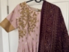 Picture of Pink Anarkali with Wine Patola Silk Dupatta