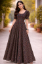 Picture of Black pure cotton ikkath print long dress