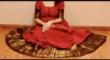 Picture of Red Sungudi long frock