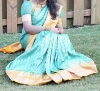 Picture of Green and yellow fancy saree