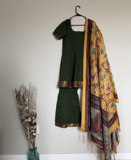 Picture of Never worn Handloom Mangalgiri cotton sharara set 