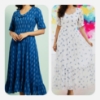 Picture of Combo : Pure Ikath & Georgette - Western Midi Dresses 