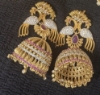 Picture of Peacock and navaratan jhumkas combo