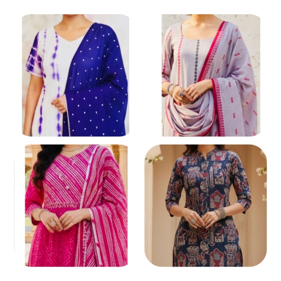 Picture of Combo : 4 Pure Cotton Outfits 