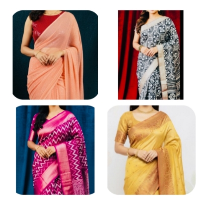 Picture of Combo : 4 Designer Sarees 