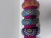 Picture of 14 Raw Silk Maggam Work Bangles 2'4
