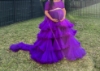 Picture of Dreamy Purple Ruffle Maternity Gown