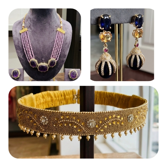 Picture of Triple Combo : NEW choker, earrings & elastic belt 