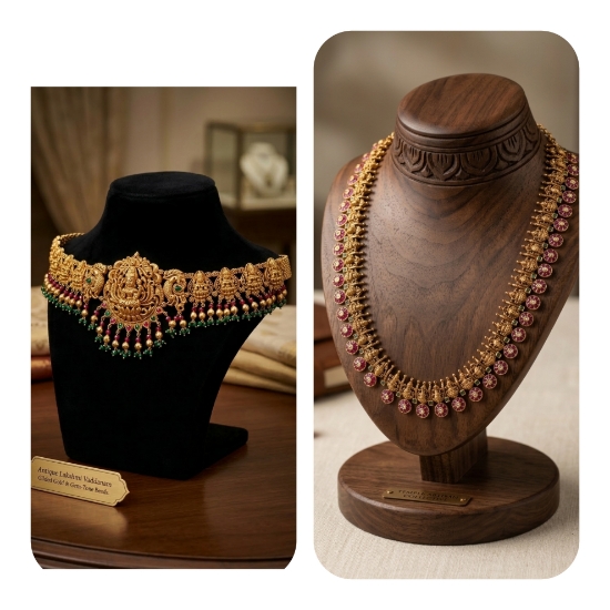 Picture of Combo : Temple hip chain & Bottu haram 