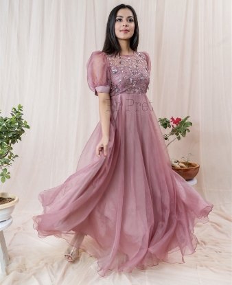 Picture of PR Pret Pink Embroidered Organza Dress