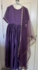 Picture of Inddus Purple and Golden Yoke Kurta Set