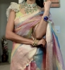 Picture of Niharika inspired Rainbow tissue saree