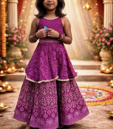 Picture of Issa Studio Chikankari lehenga 4-5 yrs