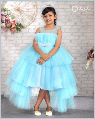 Picture of Li & Li frilled and layered gown 5-6Y