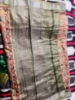 Picture of Vairaoosi kanchi pattu blouse paired with  handloom tussar silk saree . 