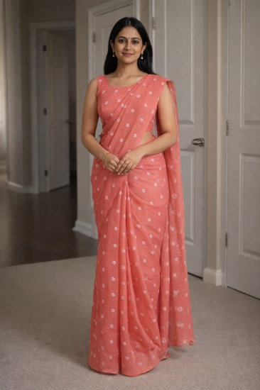 Picture of Never worn Trending Coral Pink Kota Saree