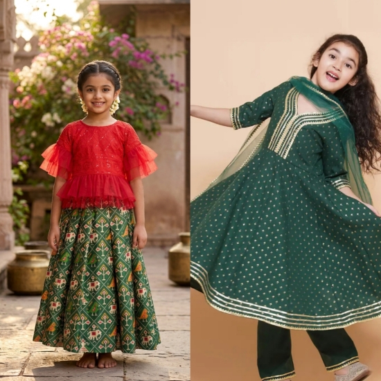 Picture of Girls ethnic wear combo 4-6y