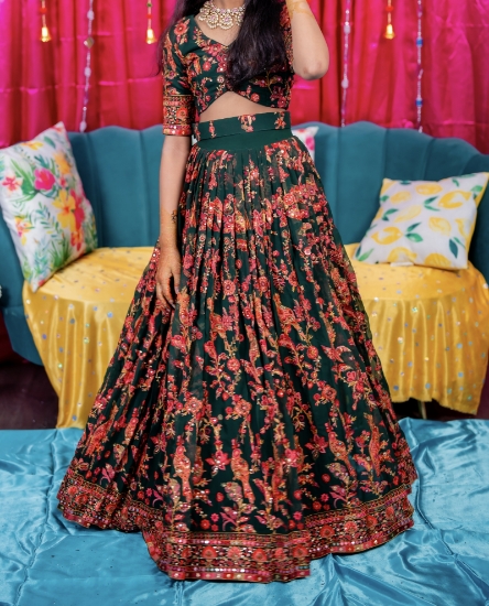 Picture of Designer georgette embroidery lehenga 10-12Y