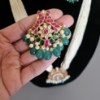 Picture of New Handcrafted Sugar Pearls with Jadau kundan & screw back earrings