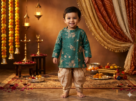 Picture of Bandh gala kurtha set 2y