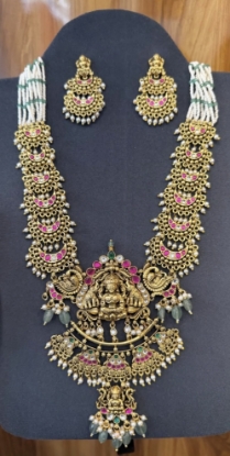 Picture of Pearl chain with goddess Lakshmi Pendant